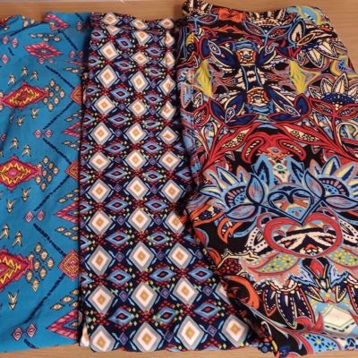 Lot Of 3 LuLaRoe Womens Leggings Size TC2 Multi Color Plus 18+